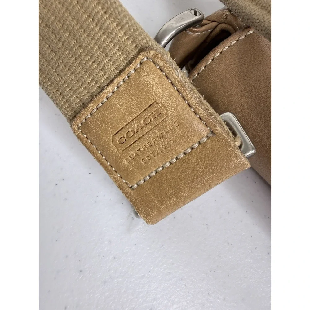 Vintage COACH Tan LEATHER Messenger Bag Saddle Crossbody 9431 METRO FLAP